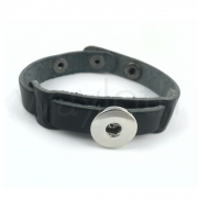 Snap Button Armband Leder